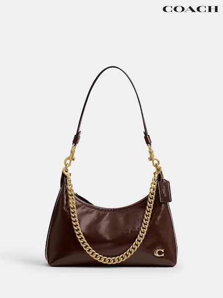 COACH Brown Glazed Leather Juliet Shoulder Bag 25 (W47604) | €479