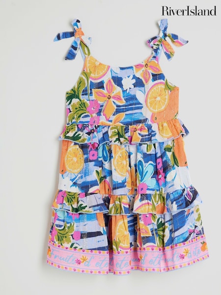 River Island Girls Printed Tiered Dress (W47891) | kr300