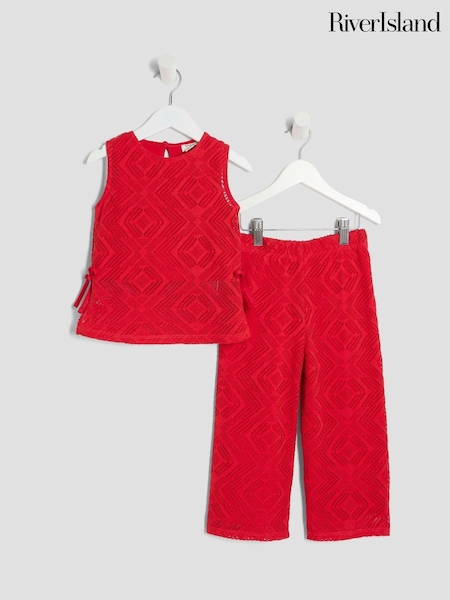 River Island Girls Lace Tunic Trousers Set (W47922) | kr314