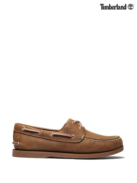 Timberland Mens Classic 2 Eye Boat Brown Shoes (W48060) | ₪853