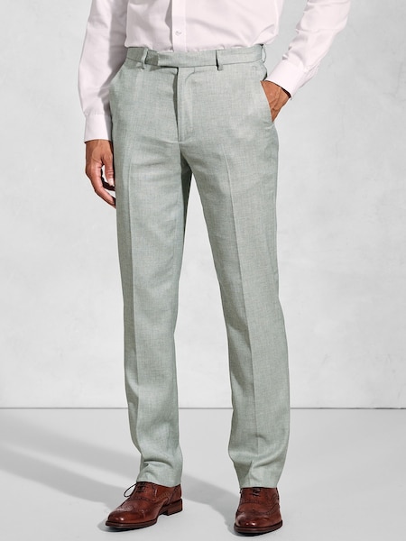 Brook Taverner Green Textured Occasion Suit Trousers (W48105) | €72