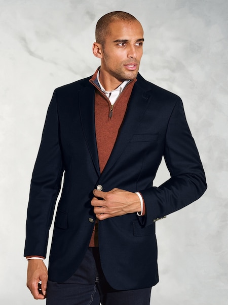 Brook Taverner Blue Pure New Wool Blazer (W48121) | €285