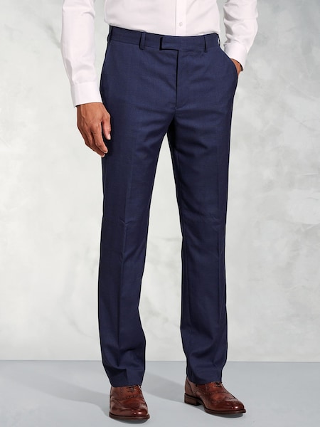 Brook Taverner Blue SB2 Overcheck Suit Trousers (W48130) | €72