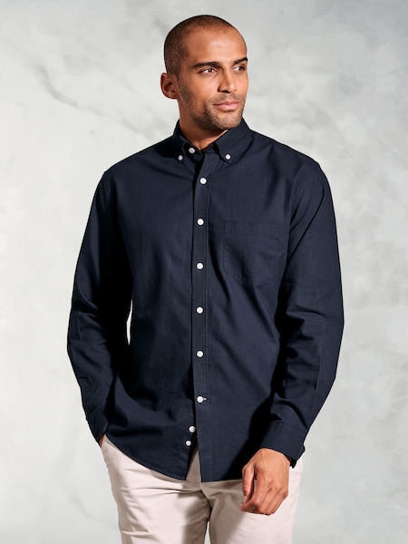 Brook Taverner Blue Cotton Oxford 100% Cotton Shirt (W48343) | €66
