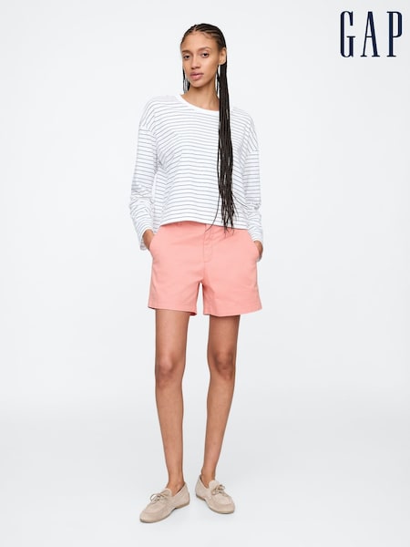Naranja - Gap 5"" Mid Rise Downtown Chinos Shorts (W48454) | 35 €