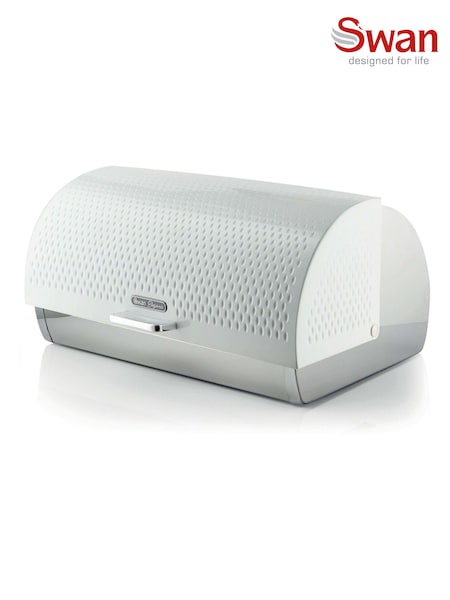 Swan Set of 3 White Townhouse Bread Bin (W48566) | €37