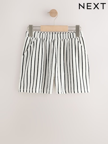 Black/White Stripe Crinkle Shorts (3-16yrs) (W48744) | €11.50 - €17.50