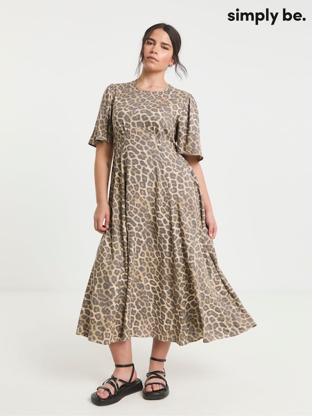 Simply Be Animal Midi Dress (W48852) | €51