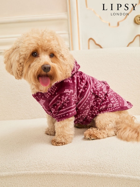 Borgonha Fairisle - Lipsy Dog Dressing Gown Robe (W48869) | R$ 195