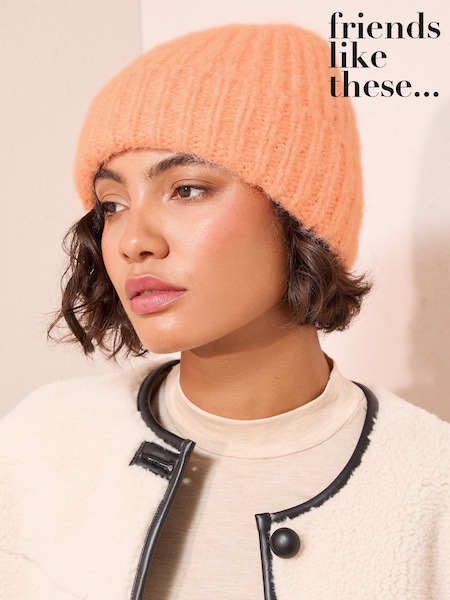 Friends Like These Orange Cosy Knitted Beanie Hat (W48885) | €13