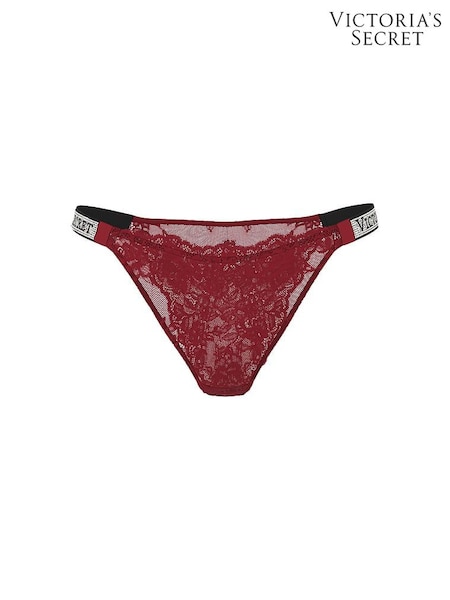 Victoria's Secret Sangria Red Brazilian Shine Strap Lace Knickers (W49058) | €25