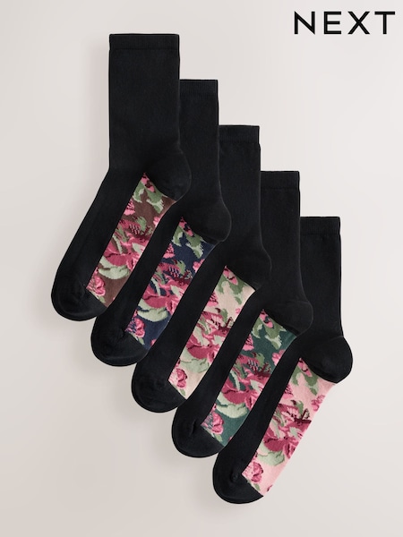 Tapestry Floral - Footbed Ankle Socks 5 Pack (W49125) | 16 €