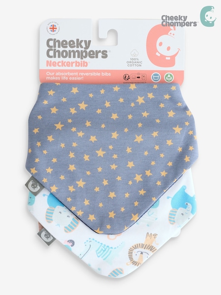 Cheeky Chompers Animal Print 100% Cotton Dribble Bibs 2 Pack (W49164) | €16.50