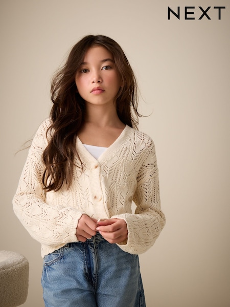 Ecru Knitted Cardigan (3-16yrs) (W49169) | AED91 - AED122