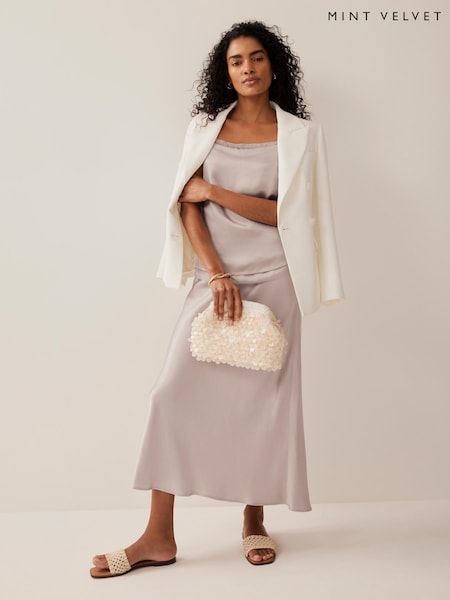 Mint Velvet Satin Slip Midi Skirt (W49214) | ‏448‏₪
