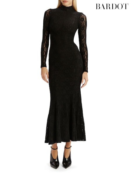 Bardot Black Harlyn Lace Maxi Dress (W49217) | €171
