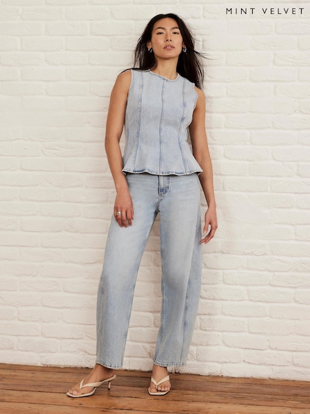 Mint Velvet Barrel Leg Jeans (W49221) | 737 LEI