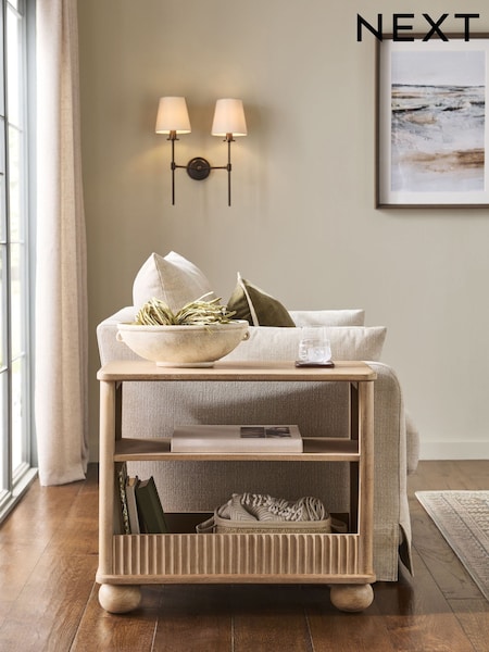 Mid Natural Bourton Solid Mango Wood Side Table (W49254) | €464