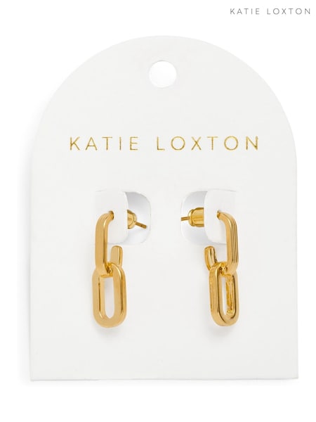 Katie Loxton Gold Arabella Hoops Waterproof Gold Tone Earrings (W49322) | €29