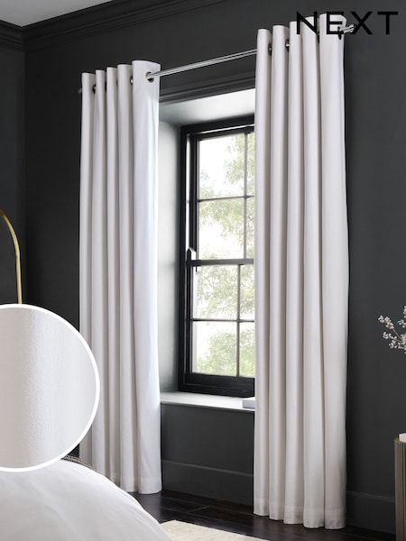 Cotton Sateen Blackout Thermal Eyelet Curtains (W49406) | 68 € - 173 €