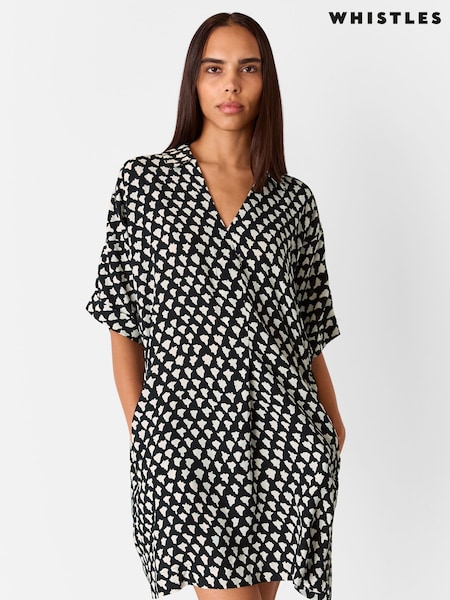 Whistles Black Triangle Relaxed Short Dress (W49520) | €152