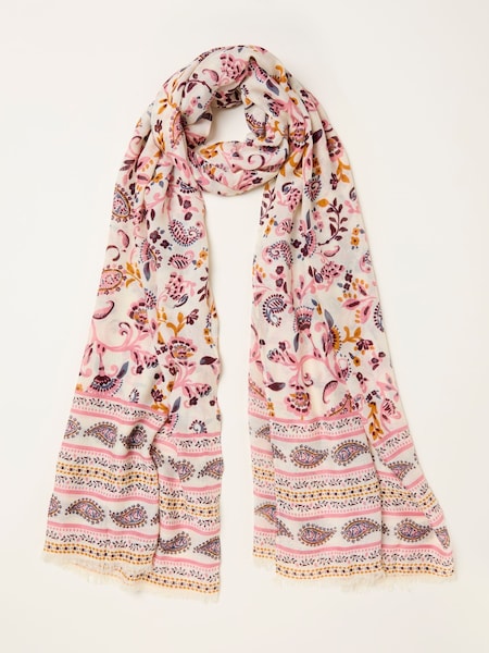 FatFace Ivory Paisley Floral Printed Lightweight Scarf (W49550) | €33