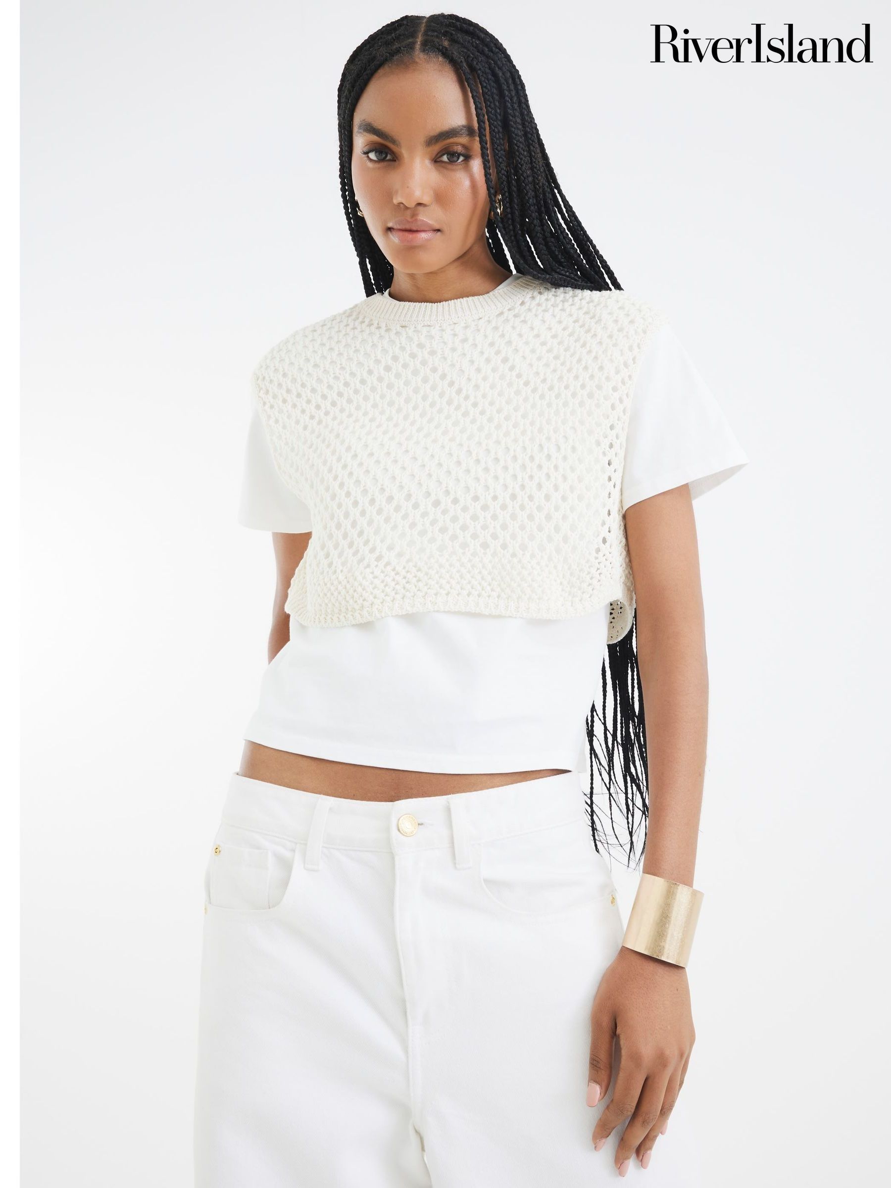 river island crochet top