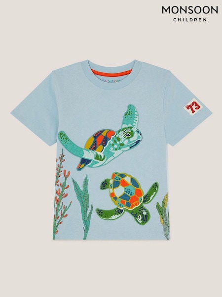 Monsoon Blue Turtle 100% Cotton T-Shirt (W49629) | €22 - €25