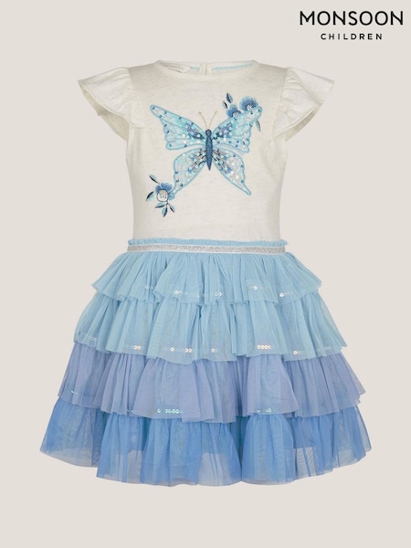 Monsoon Blue Butterfly Sequin Disco Dress (W49633) | SGD 74 - SGD 83