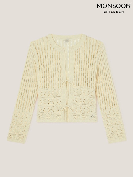 Monsoon 100% Cotton Cropped Knit Cardigan (W49635) | € 39 - € 42