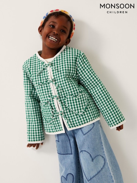 Monsoon Green Gingham Tie 100% Cotton Jacket (W49637) | 2,043 UAH - 2,283 UAH