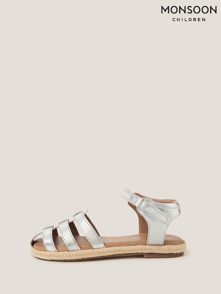Monsoon Silver Leather Fisherman Sandals (W49641) | AED170 - AED199