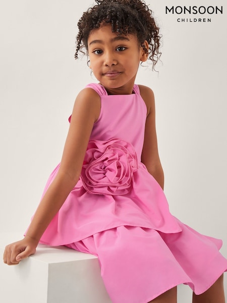 Monsoon Pink Strappy Corsage Party Dress (W49643) | AED320 - AED391