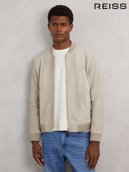 Reiss Grey Burnham Bomber Jacket (W49648) | R$ 3.930