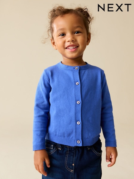 Cobalt Blue Cardigan (3mths-10yrs) (W49779) | €13 - €18