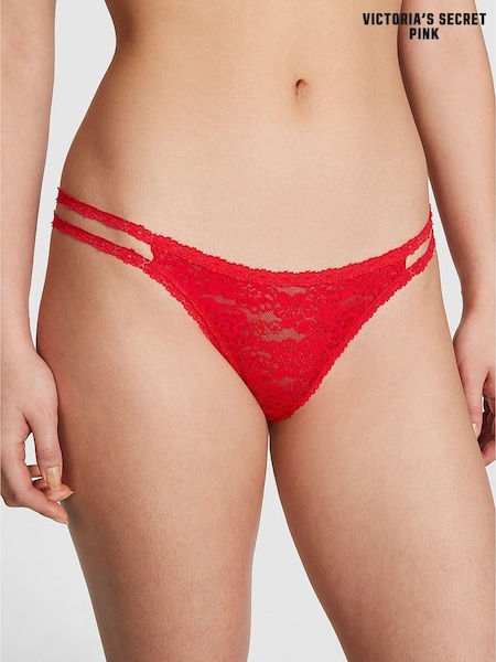Red Pepper Lace - Victoria's Secret Pink Knickers