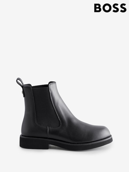 BOSS Black Eleri Leather Chelsea Ankle Boots (W50301) | AED1,334