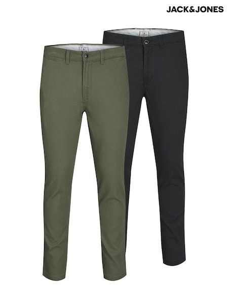 JACK & JONES Black Chino Trousers 2 Pack (W50856) | €64