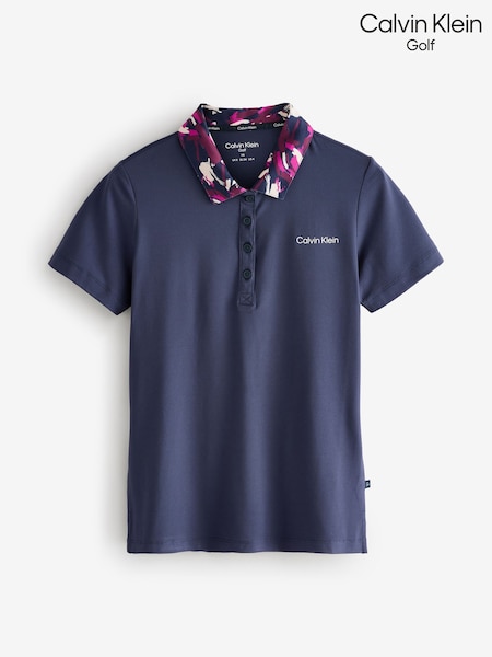 Calvin Klein Golf Blue Vesey Short Sleeve Polo Shirt (W50895) | €69