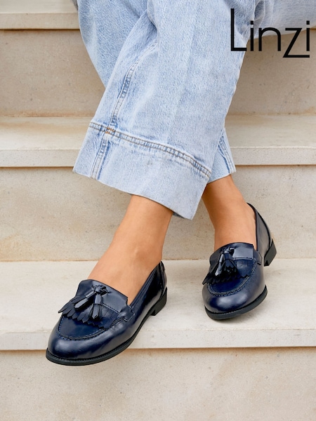 Azul - Linzi Rosemary Classic Slip-On Loafers With Tassel Detail (W50919) | R$ 345