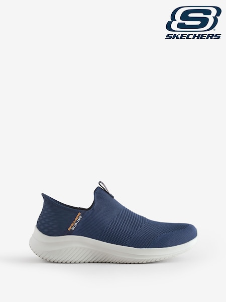Skechers Navy Wide Fit Ultra Flex 3.0 Smooth Step Slip-Ins Trainers (W51195) | AED518