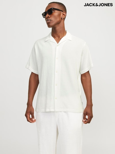 JACK & JONES Short Sleeve Crinkle Resort Shirt (W51377) | 209 LEI