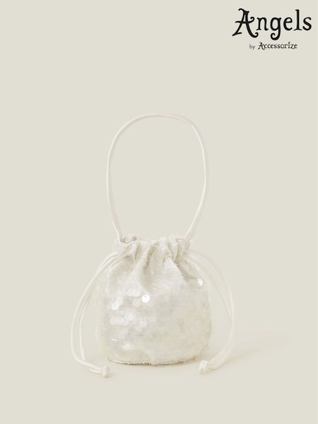 Angels By Accessorize Natural Girls Sequin Drawstring Pouch Bag (W51436) | OMR8