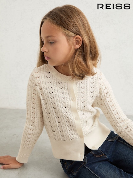Reiss Ivory Flo Cardigan (W51484) | 309 QAR