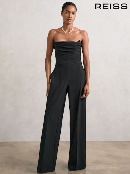 Reiss Black Ayla Jumpsuit (W51492) | OMR197