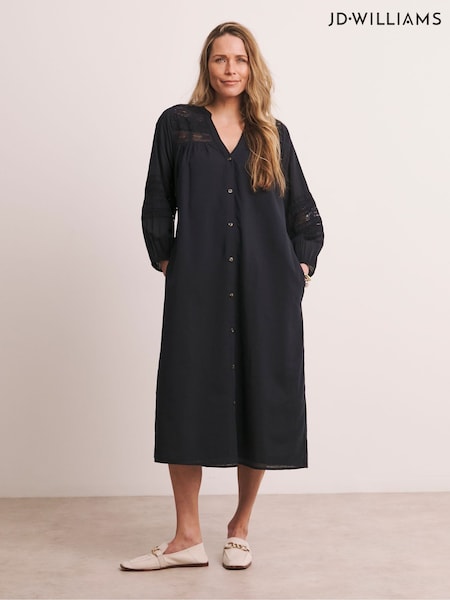 JD Williams Black Crochet Trim Insert Dress (W51597) | €60