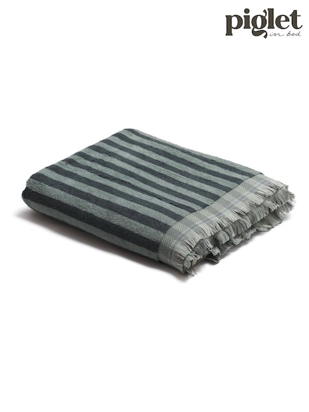Piglet in Bed Pine Green Pembroke Stripe Towel (W51669) | €9 - €54