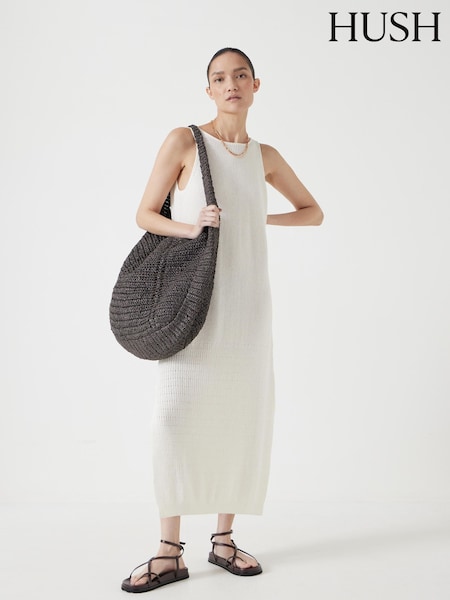 Hush White Clara Knitted Dress (W51689) | ₪453