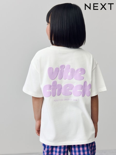 White Oversized Graphic Print T-Shirt (3-16yrs) (W51981) | €11.50 - €17.50