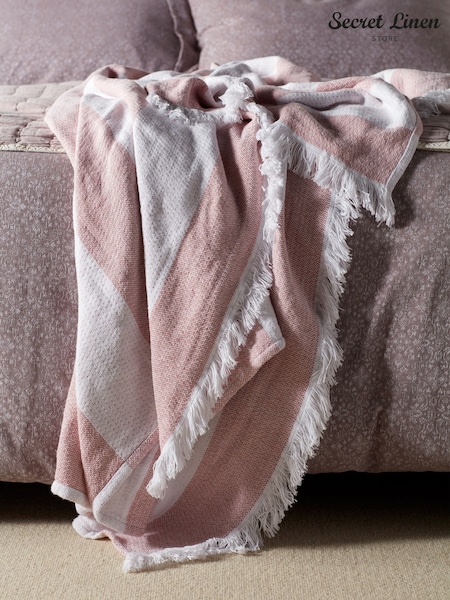 Secret Linen Store Rose Sofia 100% Cotton Blanket (W52007) | €121 - €162